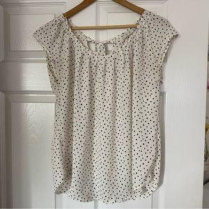 Lauren Conrad Polka Dot Short-Sleeve Blouse